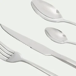 alinea Ménagère Et Coffret Couverts|Couvert De Noël*Ménagère 24 pièces en acier inoxydable poli - argenté Gris