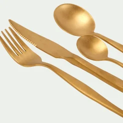 alinea Ménagère Et Coffret Couverts|Couvert De Noël*Ménagère 16 pièces en inox - Doré