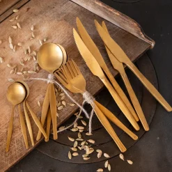 alinea Ménagère Et Coffret Couverts|Couvert De Noël*Ménagère 16 pièces en inox - Doré