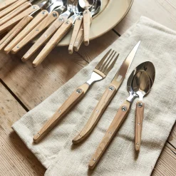 alinea Ménagère Et Coffret Couverts*Ménagère 16 pièces en inox et bois d'olivier - Naturel