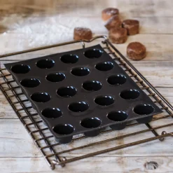alinea Moule À Gâteau*Moule pour 20 muffins en fibre de verre et silicone - Noir