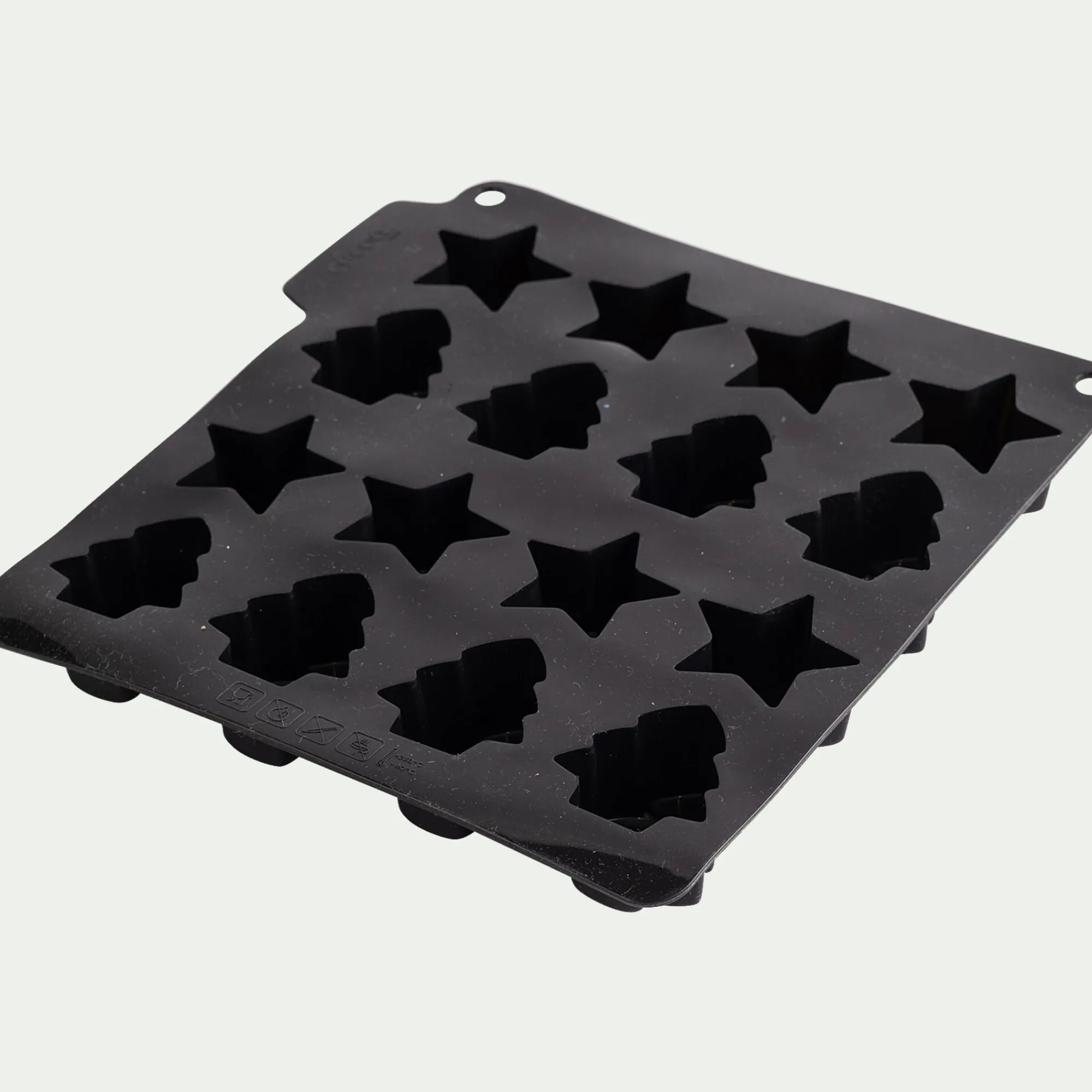 alinea Moule À Gâteau*Moule sucette chocolat de Noël en silicone - Noir