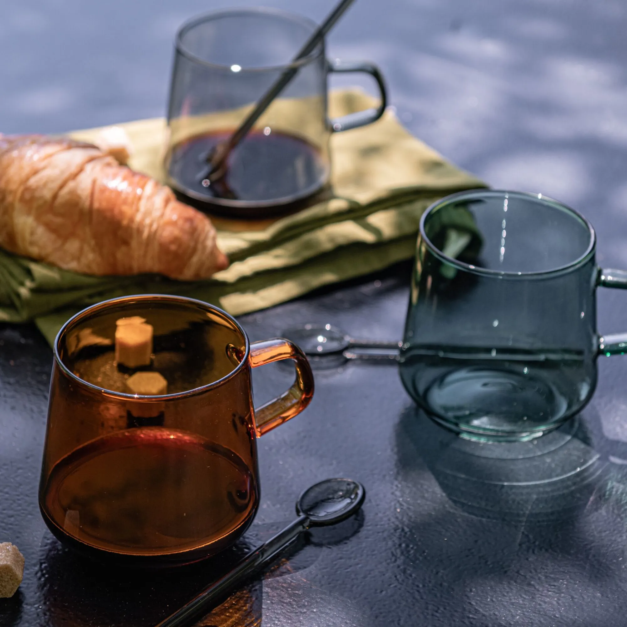 alinea Vaisselle Petit Déjeuner|Tasse Et Mug*Mug en verre 42cl - Gris