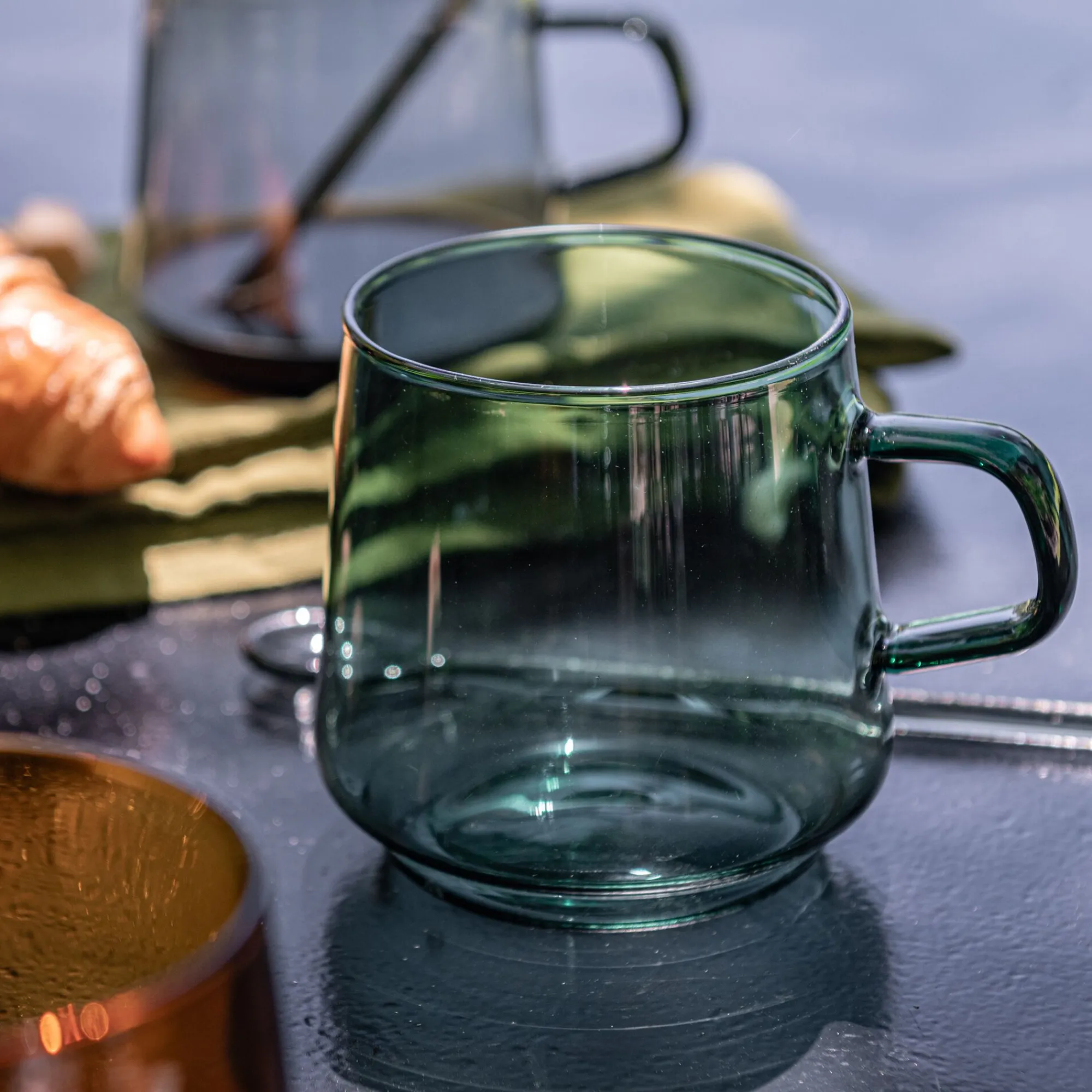 alinea Vaisselle Petit Déjeuner|Tasse Et Mug*Mug en verre 42cl - agave Vert