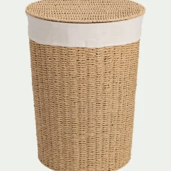 alinea Panier À Linge*Panier à linge en corde de papier rond H54xD40 cm - naturel