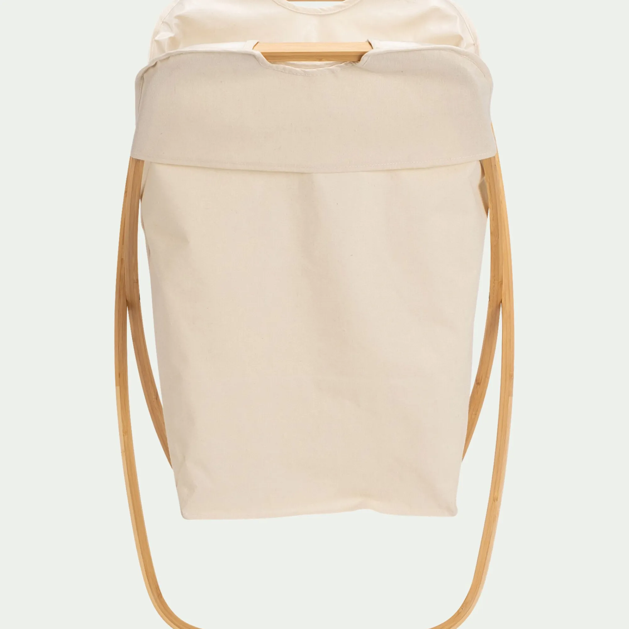 alinea Panier À Linge*Panier à linge en polycoton et bambou H67xL46cm - blanc
