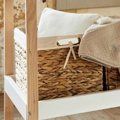 alinea Matelas Enfant|Panier De Rangement Salle De Bain*Panier carré en jacinthe d'eau - H30xL30cm
