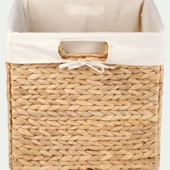 alinea Matelas Enfant|Panier De Rangement Salle De Bain*Panier carré en jacinthe d'eau - H30xL30cm