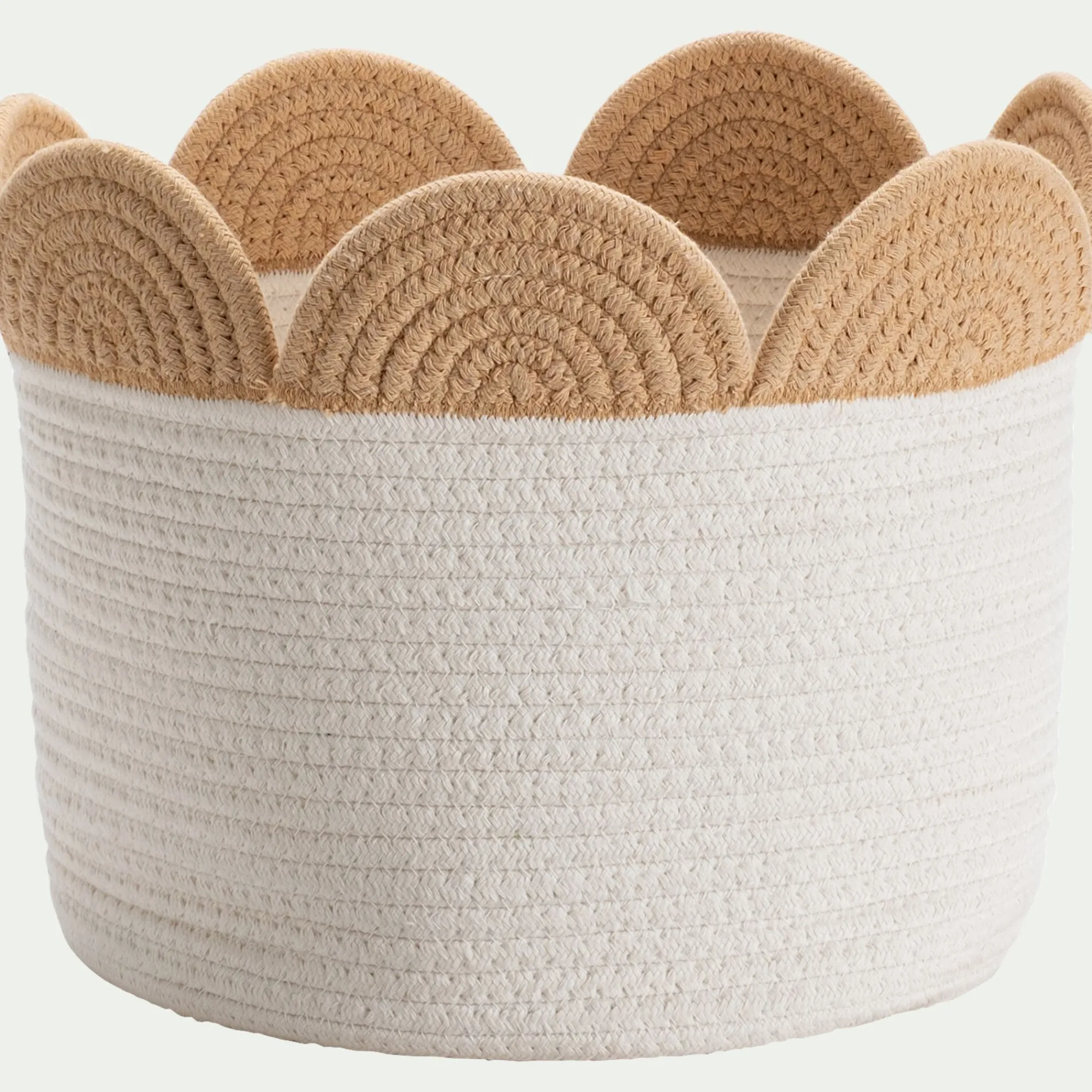 alinea Matelas Enfant|Panier*Panier de rangement bicolore D30x26cm - naturel