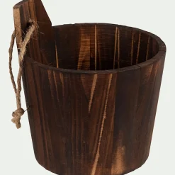 alinea Accessoire De Salle De Bain|Panier De Rangement Salle De Bain*Panier de rangement wenge en bois - marron Bois foncé