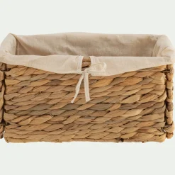 alinea Matelas Enfant|Boîte De Rangement Enfant*Panier en jacinthe d'eau H15xL30cm - naturel
