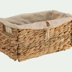 alinea Matelas Enfant|Boîte De Rangement Enfant*Panier en jacinthe d'eau H15xL30cm - naturel