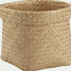 alinea Accessoire De Salle De Bain|Panier*Panier en jonc de mer - naturel H18xD24cm