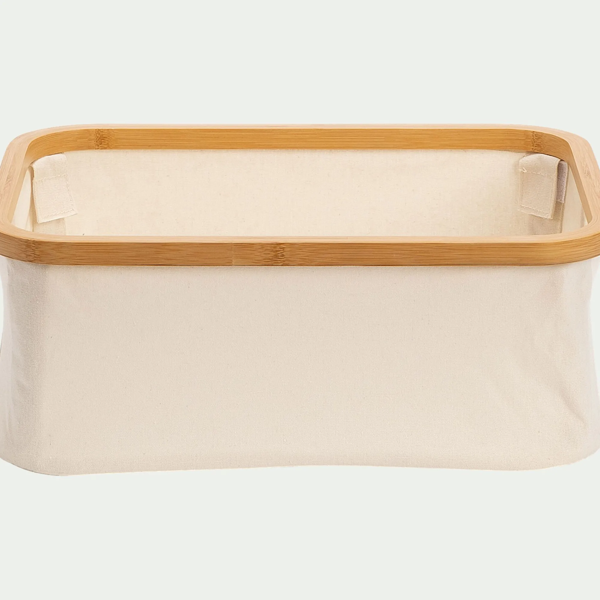 alinea Panier*Panier en polycoton et bambou H15xL40cm - blanc