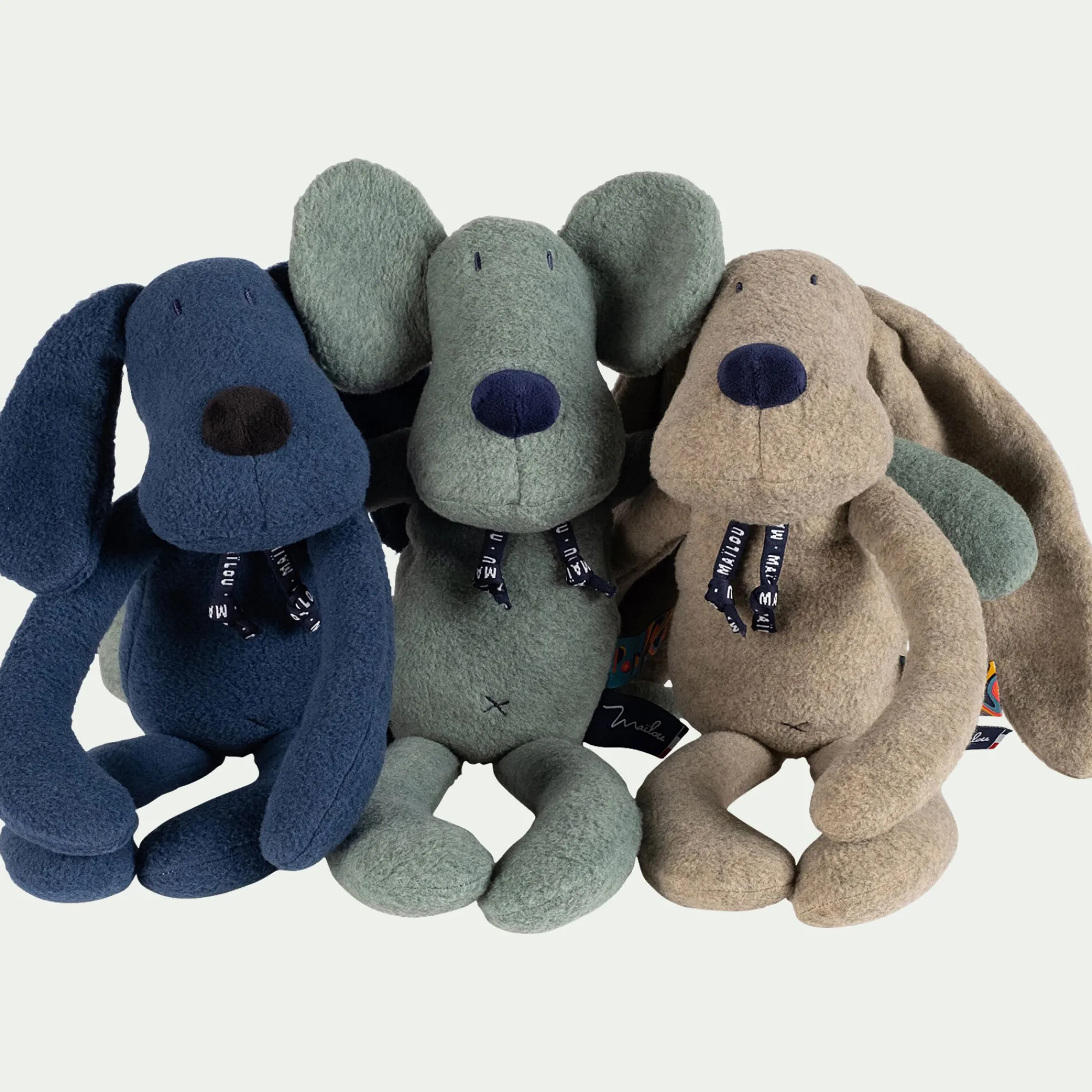 alinea Matelas Enfant|Peluche*Pantin les pops oups le chien marine - H40cm Bleu