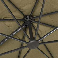 alinea Parasol De Balcon|Parasol Déporté*Parasol déporté en acier et tissu D300cm - Vert
