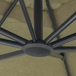 alinea Parasol De Balcon|Parasol Déporté*Parasol déporté en acier et tissu D300cm - Vert