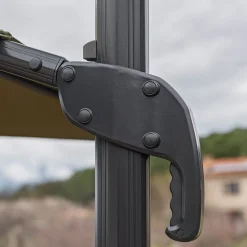 alinea Parasol De Balcon|Parasol Déporté*Parasol déporté en acier et tissu D300cm - Vert