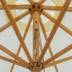 alinea Parasol De Balcon|Parasol Droit*Parasol droit en bambou D270cm - écru Blanc