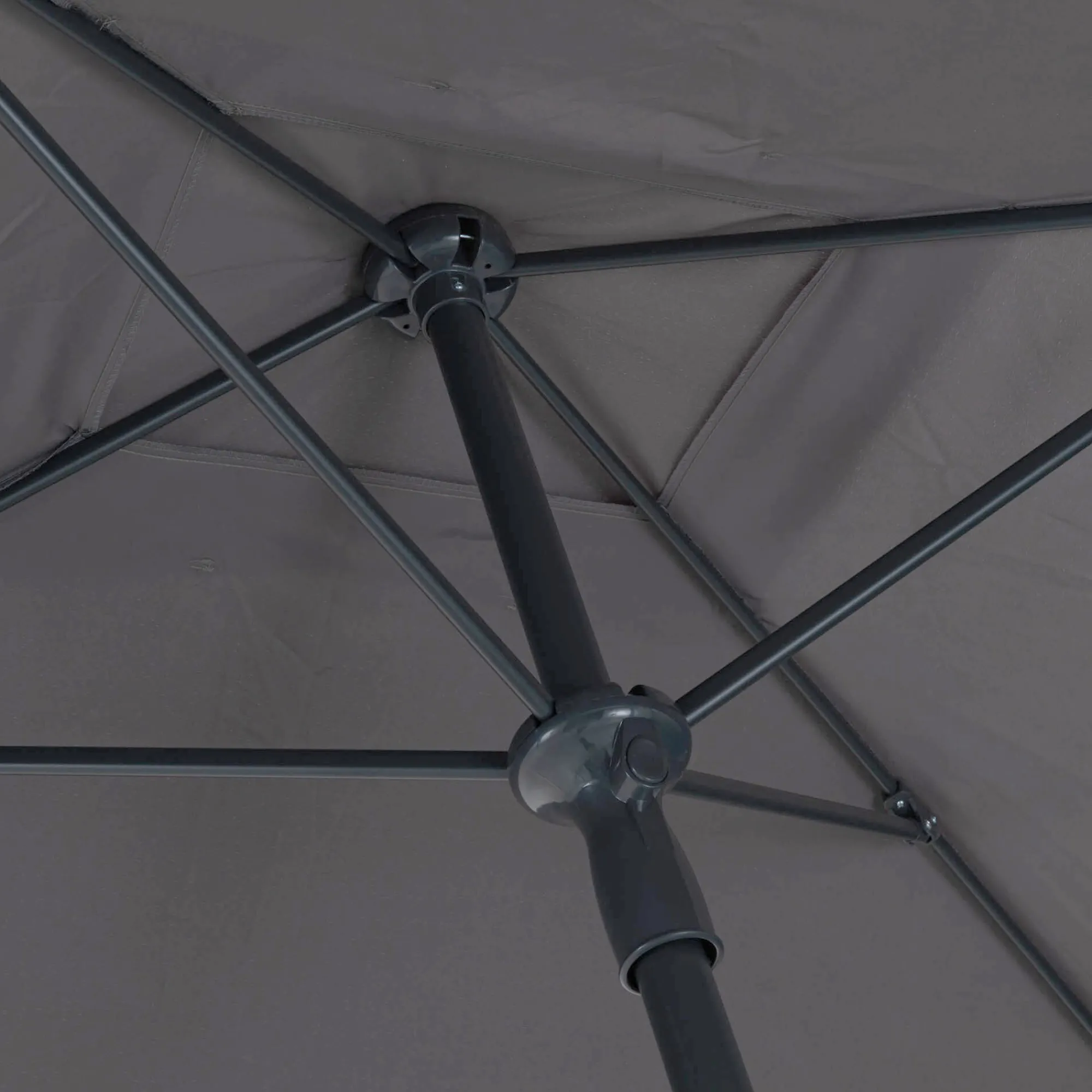 alinea Parasol De Balcon|Parasol Droit*Parasol droit en tissu et métal 200x300cm - Gris