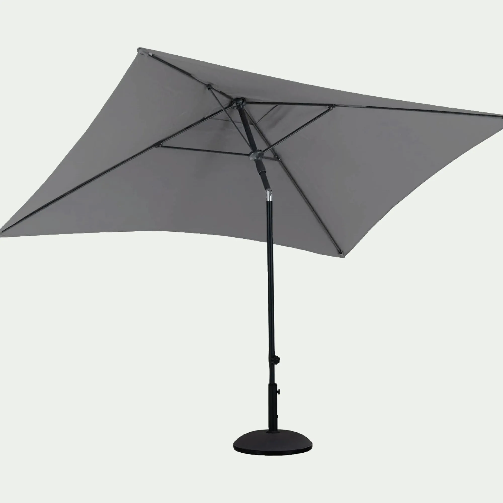 alinea Parasol De Balcon|Parasol Droit*Parasol droit en tissu et métal 200x300cm - Gris