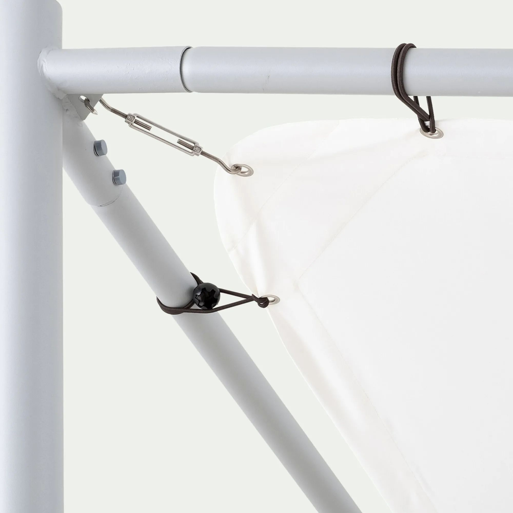 alinea Pergola*Pergola en acier avec une toile de toit suspendue en polyester - Blanc