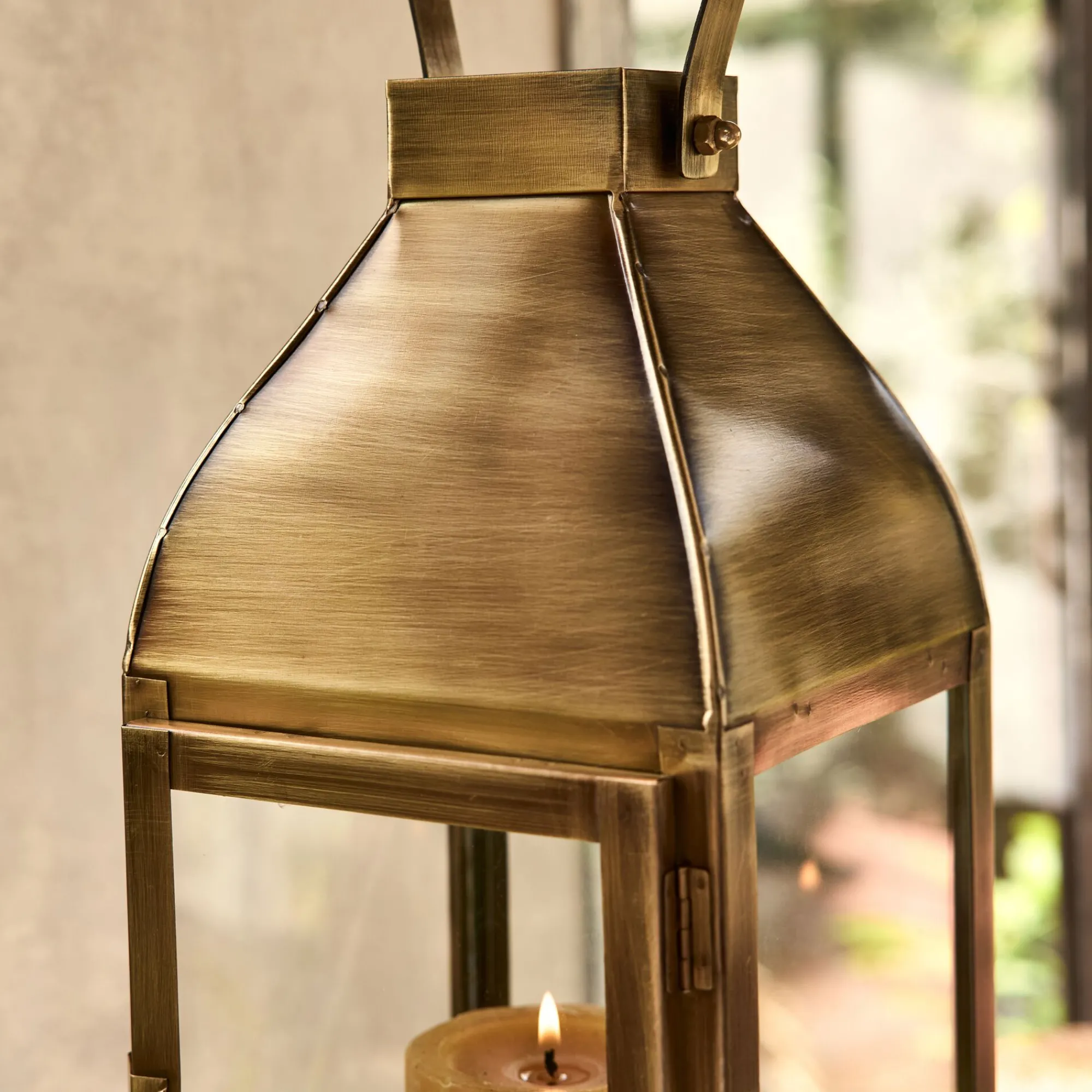alinea Lanterne|Photophore*Photophore lanterne en métal H33,6cm - Doré