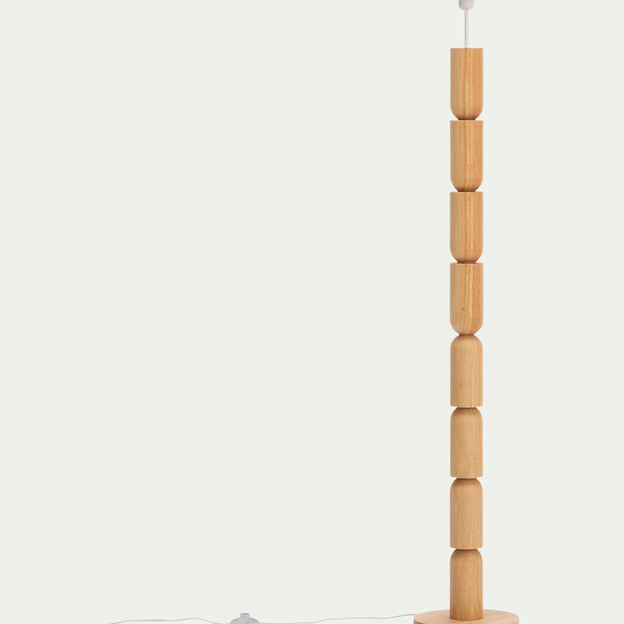 alinea Pied De Lampadaire*Pied de lampadaire en bois d'hévéa H152 cm - Bois clair