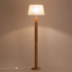 alinea Pied De Lampadaire*Pied de lampadaire en bois d'hévéa H152 cm - Bois clair