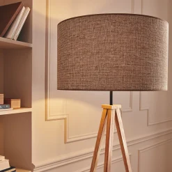 alinea Pied De Lampadaire|Lampadaire Trépied*Pied de lampadaire en métal effet bois - naturel H134,50cm Bois clair