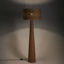 alinea Pied De Lampadaire|Lampadaire Droit*Pied de lampadaire en rotin H131cm - Naturel