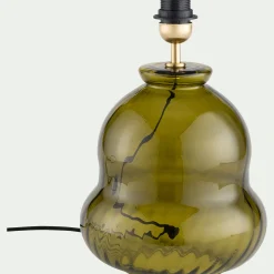 alinea Pied De Lampe*Pied de lampe électrifié en verre D20cm - Vert