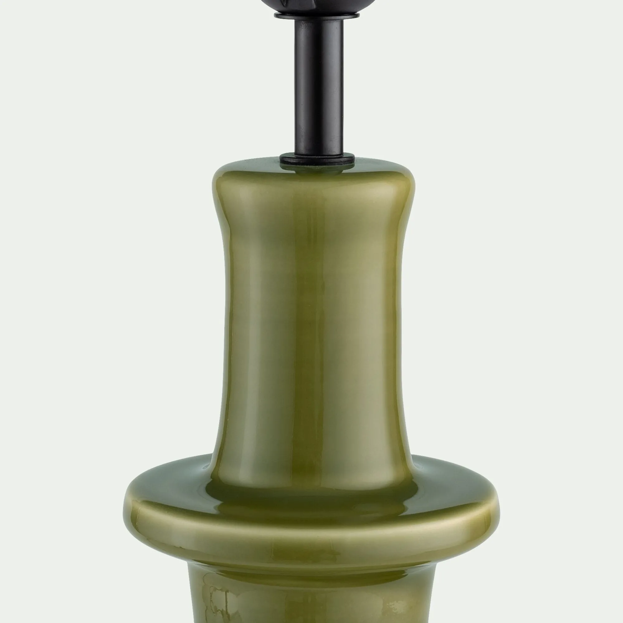 alinea Pied De Lampe*Pied de lampe électrifié en céramique D12cm - Vert