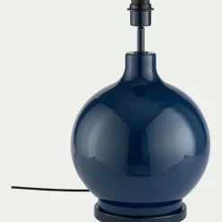 alinea Pied De Lampe*Pied de lampe électrifié en verre D34cm - Bleu