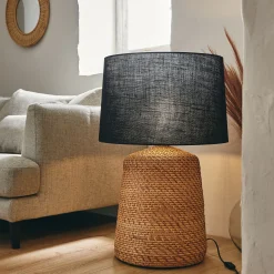 alinea Lampe De Chevet|Pied De Lampe*Pied de lampe électrifié en rotin H57cm - Naturel