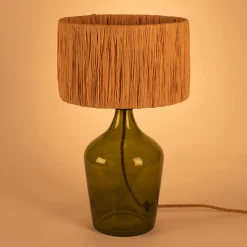 alinea Pied De Lampe*Pied de lampe électrifié en verre H40cm - Vert