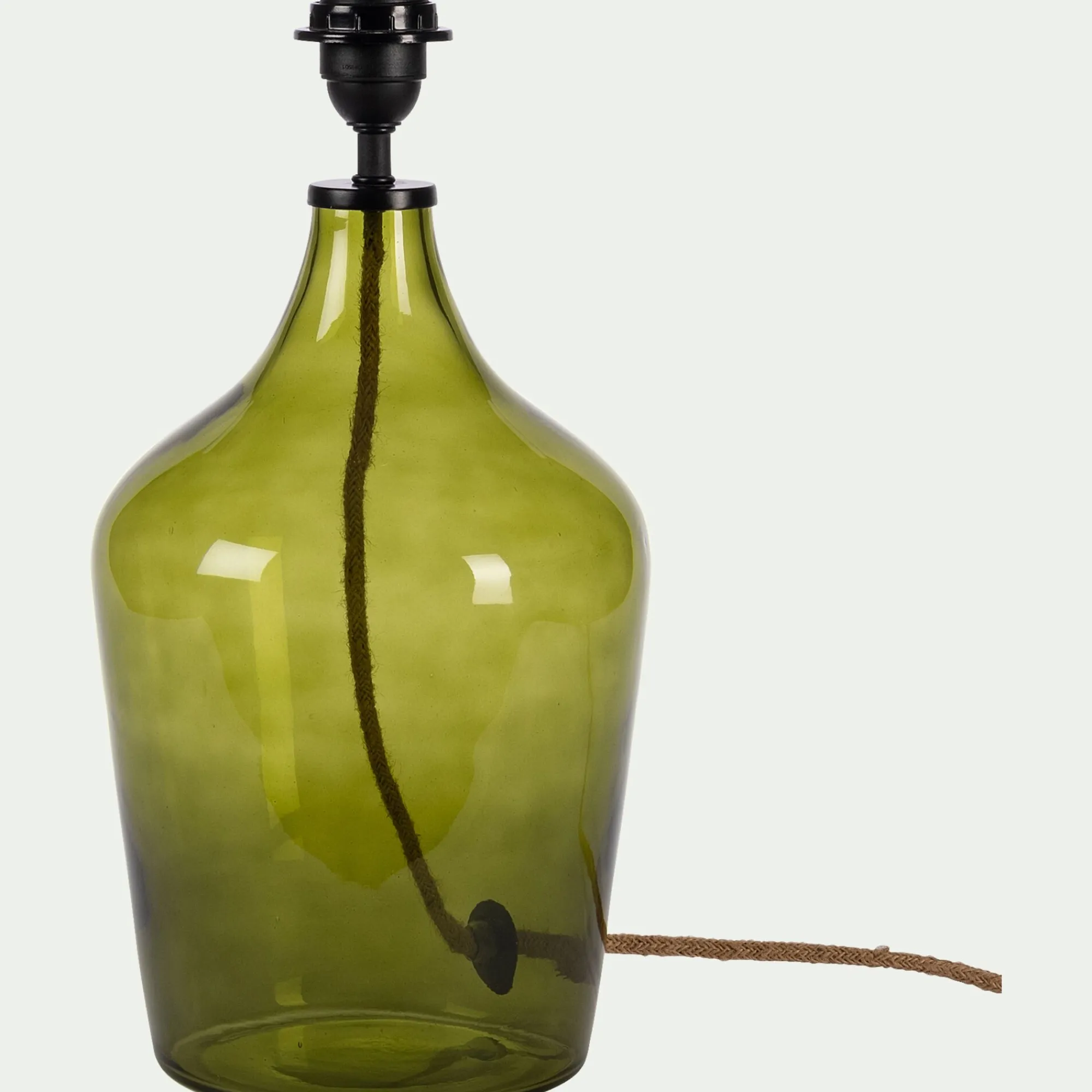 alinea Pied De Lampe*Pied de lampe électrifié en verre H40cm - Vert