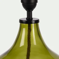 alinea Pied De Lampe*Pied de lampe électrifié en verre H40cm - Vert