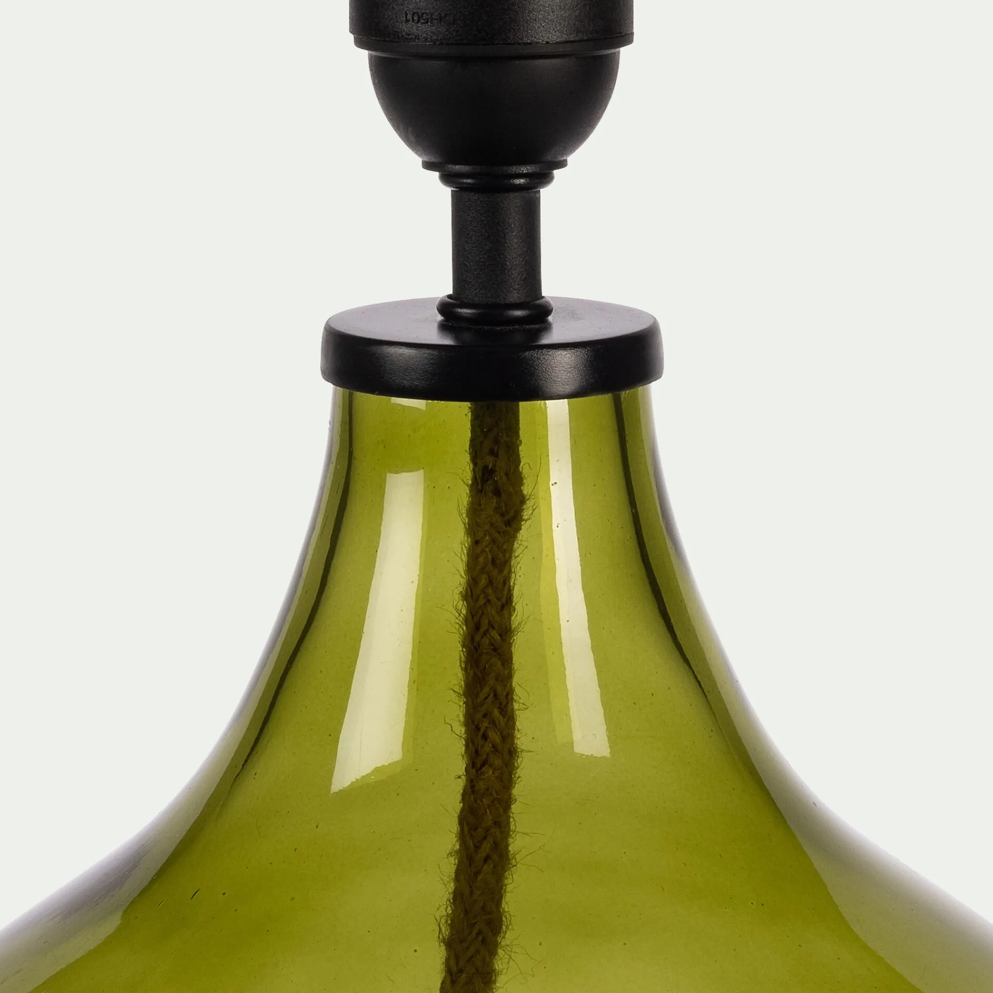 alinea Pied De Lampe*Pied de lampe électrifié en verre H40cm - Vert