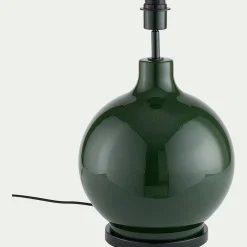 alinea Pied De Lampe*Pied de lampe électrifié en verre D34cm - Vert