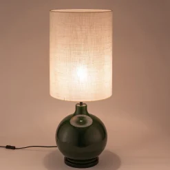 alinea Pied De Lampe*Pied de lampe électrifié en verre D34cm - Vert