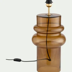 alinea Pied De Lampe*Pied de lampe électrifié en verre H52cm - ambré Marron