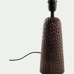alinea Pied De Lampe*Pied de lampe électrifié en bois de manguier H40cm - foncé Marron