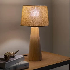alinea Pied De Lampe*Pied de lampe électrifiée en bois d'hévéa H29cm - Naturel