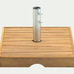 alinea Pieds De Parasol*Pied de parasol carré en acacia 33kg - naturel Bois clair