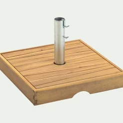alinea Pieds De Parasol*Pied de parasol carré en acacia 33kg - naturel Bois clair