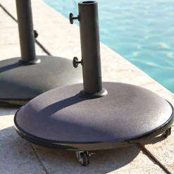 alinea Pieds De Parasol*Pied de parasol en béton avec roulette 25kg - Gris