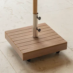 alinea Pieds De Parasol*Pied de parasol en béton et bois 36kg - naturel