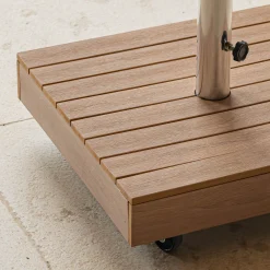 alinea Pieds De Parasol*Pied de parasol en béton et bois 36kg - naturel