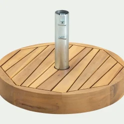 alinea Pieds De Parasol*Pied de parasol rond en acacia 27kg - naturel